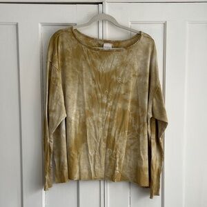 People of Leisure LA Luxury Tie-Dye Long Sleeve Shirt S Lagenlook organic Tee
